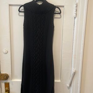 Black turtleneck sweater dress